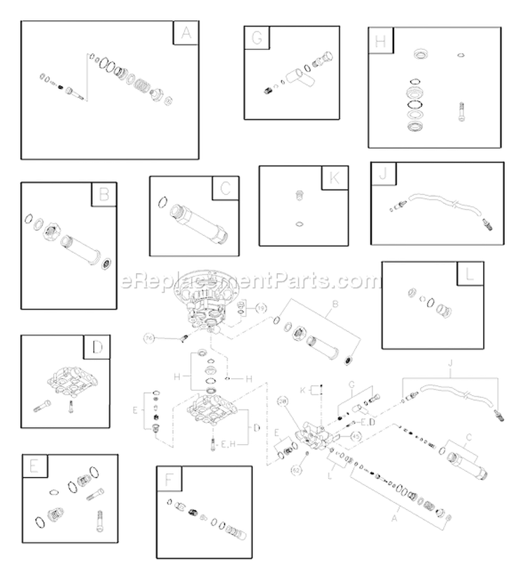 Page B Diagram and Parts List for 1802-1  Briggs and Stratton Pressure Washer
